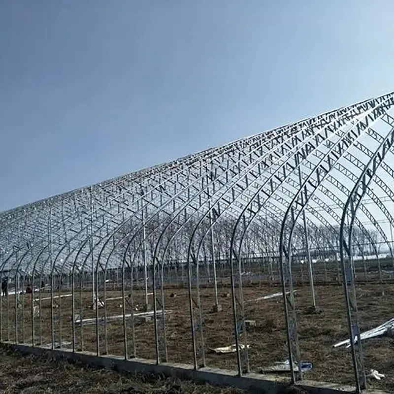 Rumah Hijau Solar Arch Double Filem pasang siap